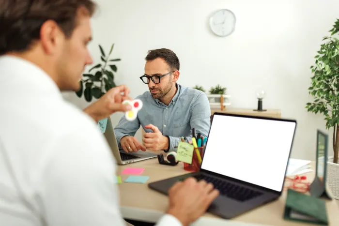 adult with adhd at work.