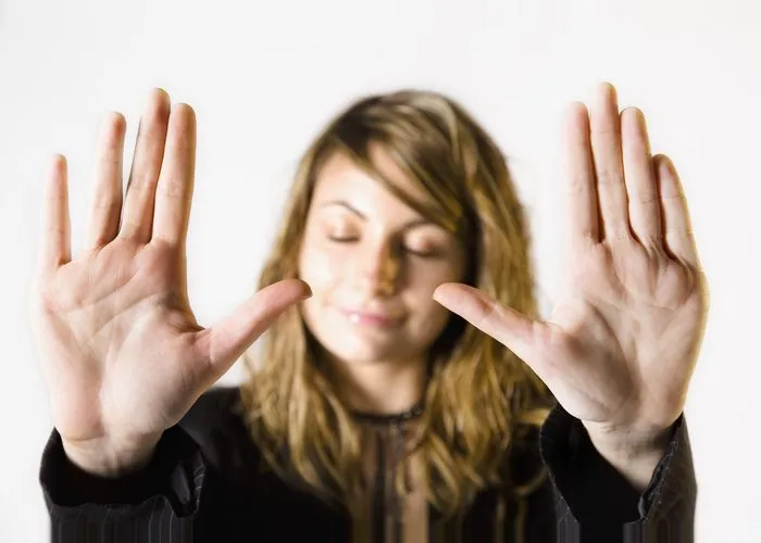 woman setting emotional boundaries.